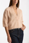 Maglia ABEL girocollo oversize rosa tenue women Department five - 1
