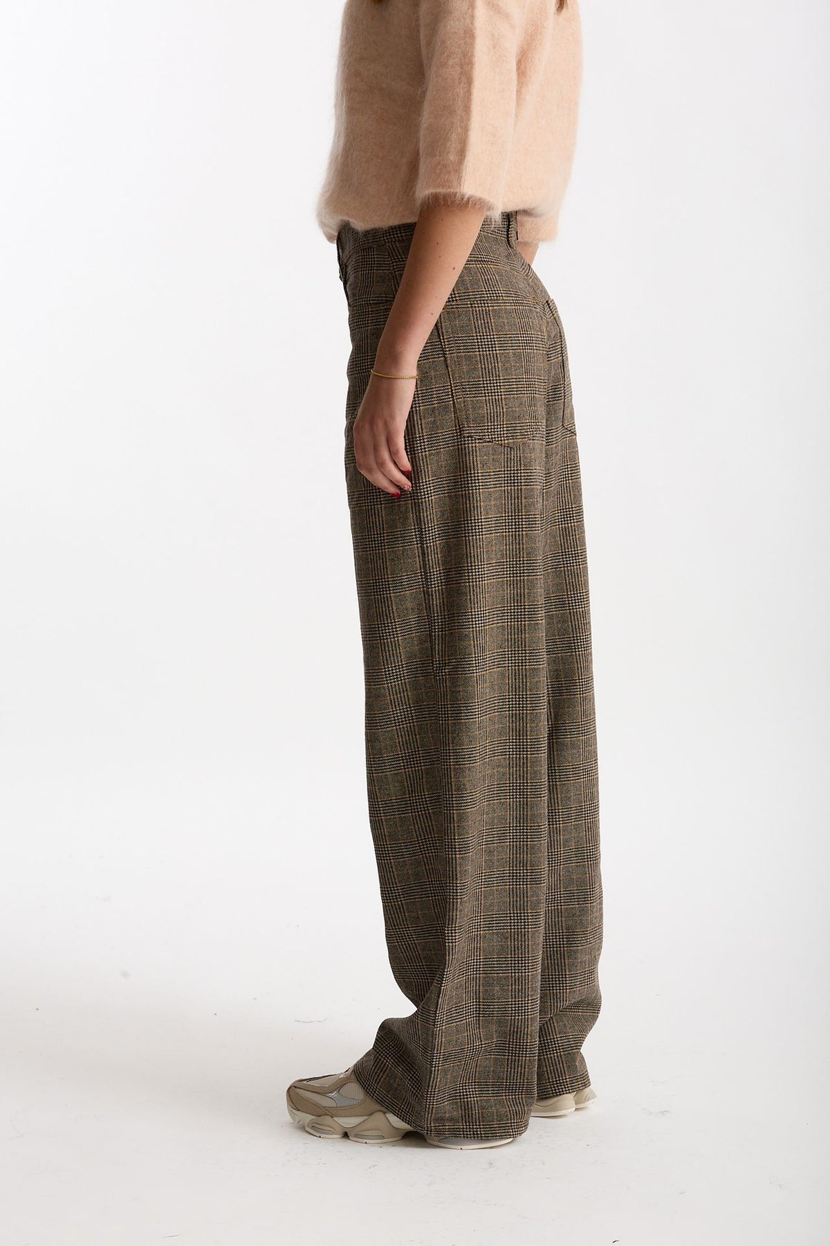 Pantalone EXPRESS check wide leg grigio women Department five - 1