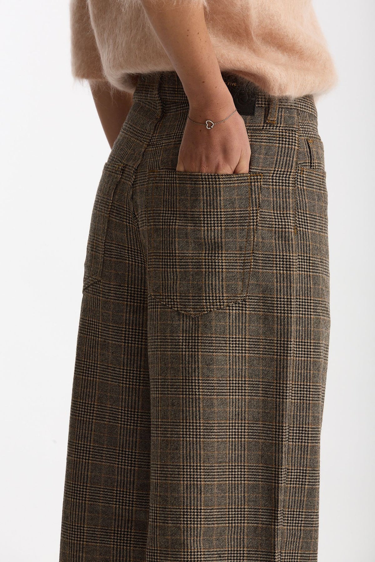 Pantalone EXPRESS check wide leg grigio women Department five - 6
