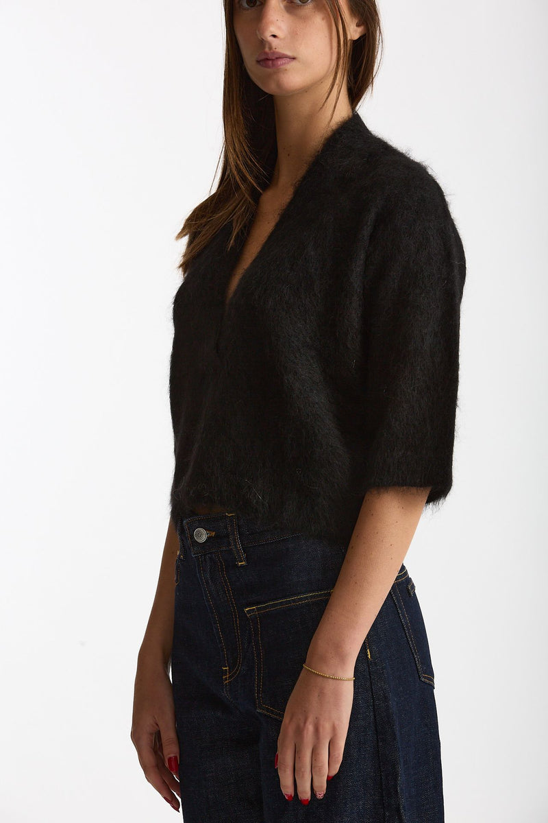 Maglia ABEL girocollo oversize nero women Department five - 3