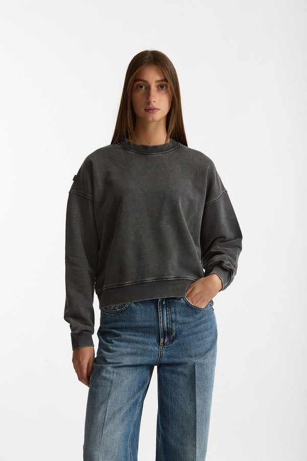 Felpa in cotone effetto slavato DUVAL grigio women Department five