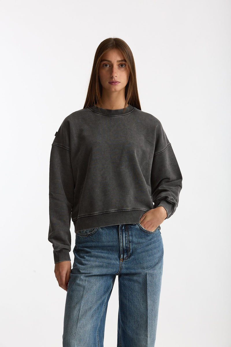 Felpa in cotone effetto slavato DUVAL grigio women Department five - 2