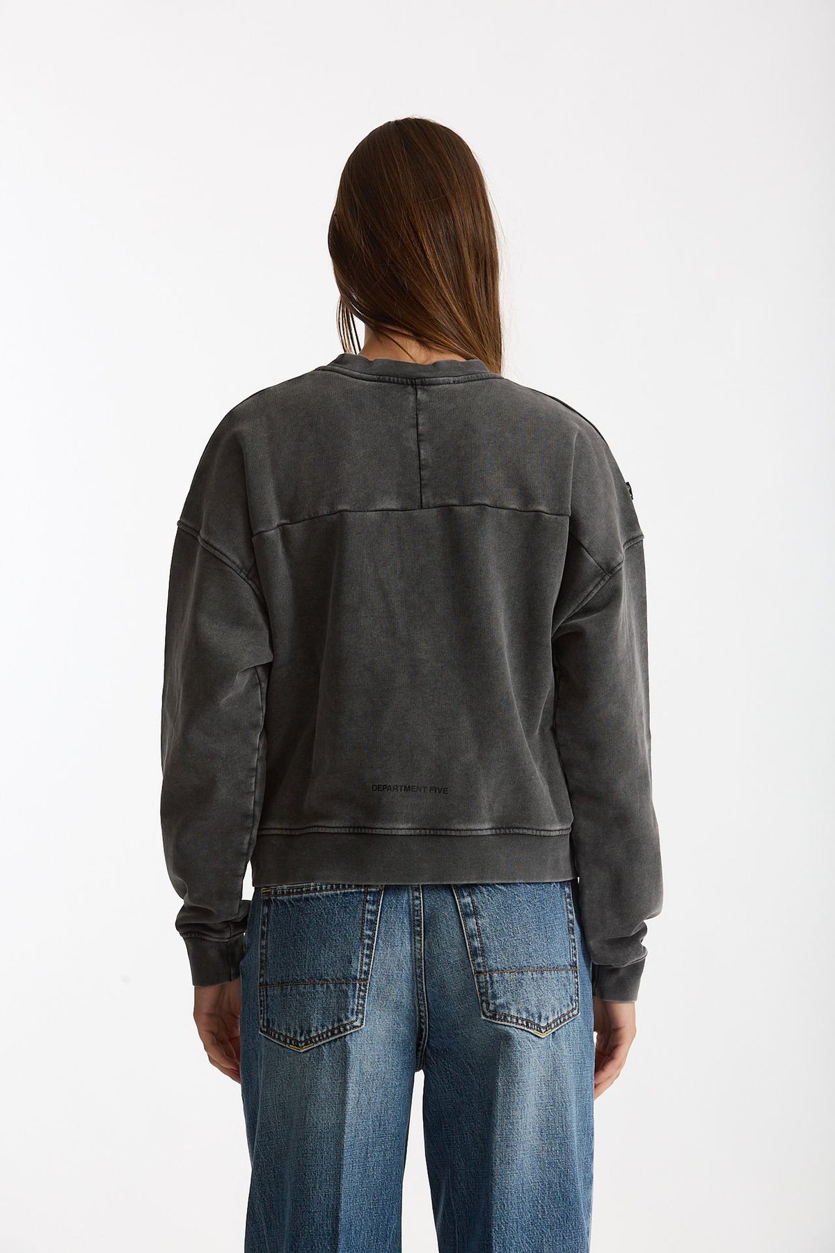 Felpa in cotone effetto slavato DUVAL grigio women Department five - 3