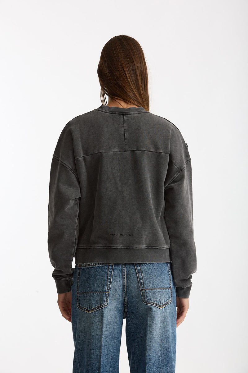 Felpa in cotone effetto slavato DUVAL grigio women Department five - 3