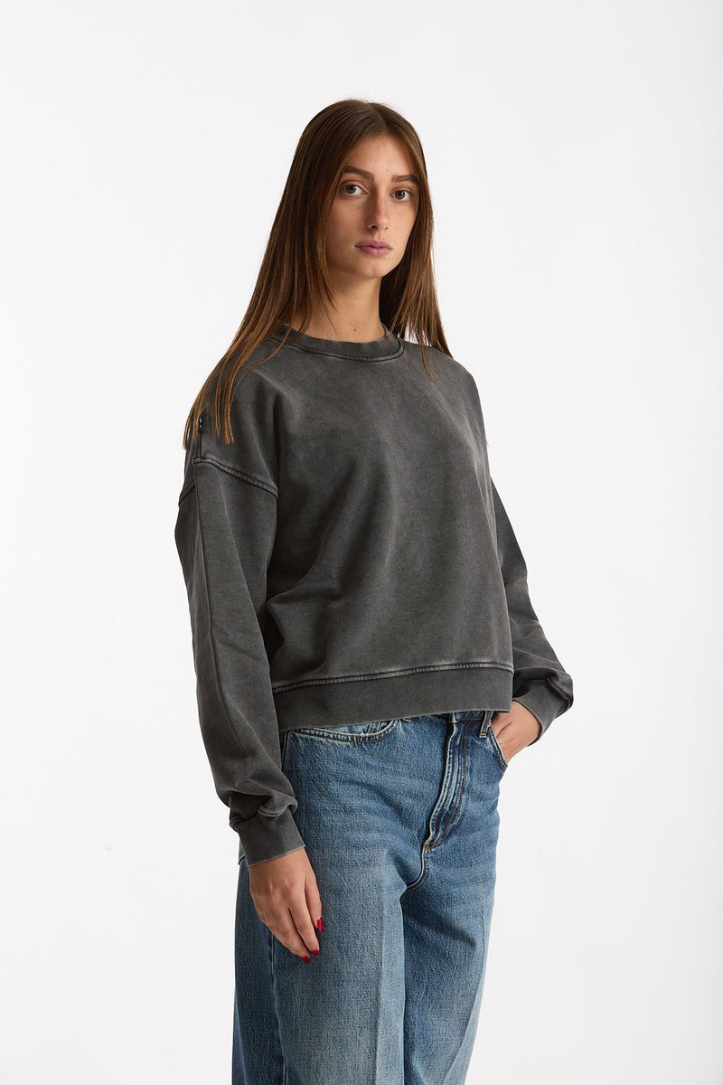 Felpa in cotone effetto slavato DUVAL grigio women Department five - 1