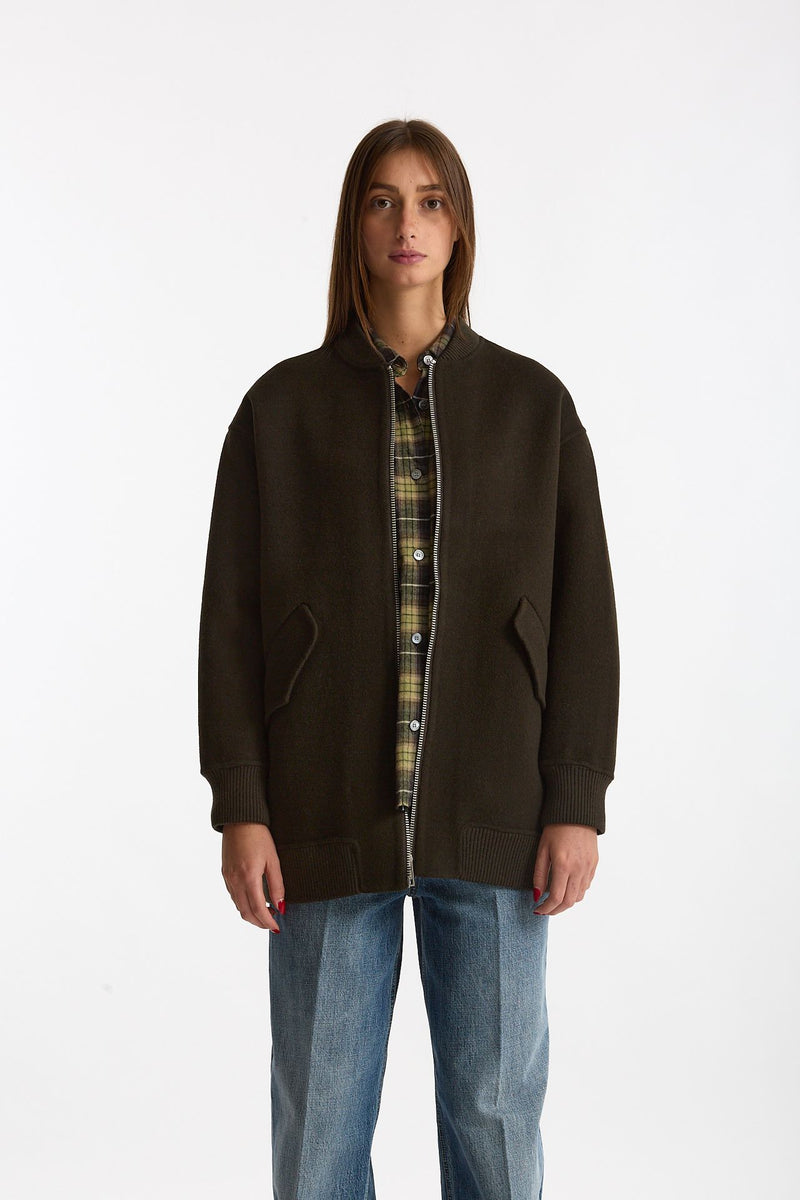 Bomber in lana ISLA verde militare women Department five - 2