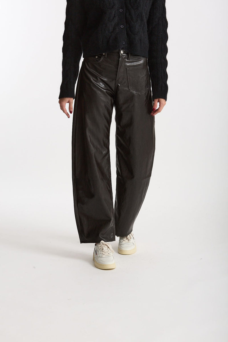 Pantalone ecopelle barrel GOOD marrone women Department five - 2