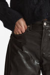 Pantalone ecopelle barrel GOOD marrone women Department five - 5