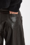 Pantalone ecopelle barrel GOOD marrone women Department five - 7
