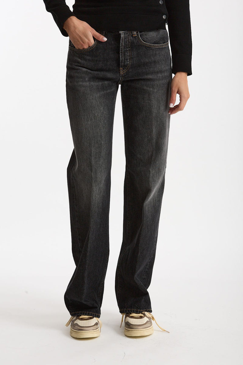 Jeans wide leg JACKLINE Lavaggio nero grigio women Dondup - 1