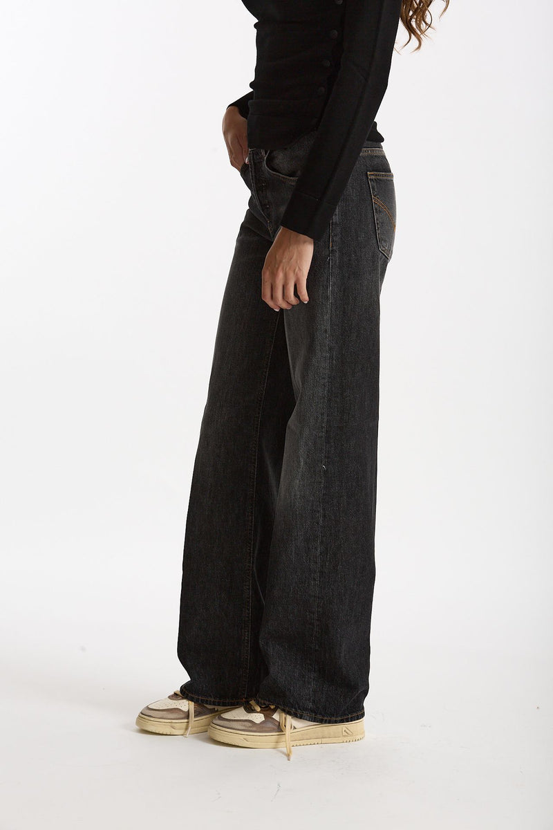 Jeans wide leg JACKLINE Lavaggio nero grigio women Dondup - 3