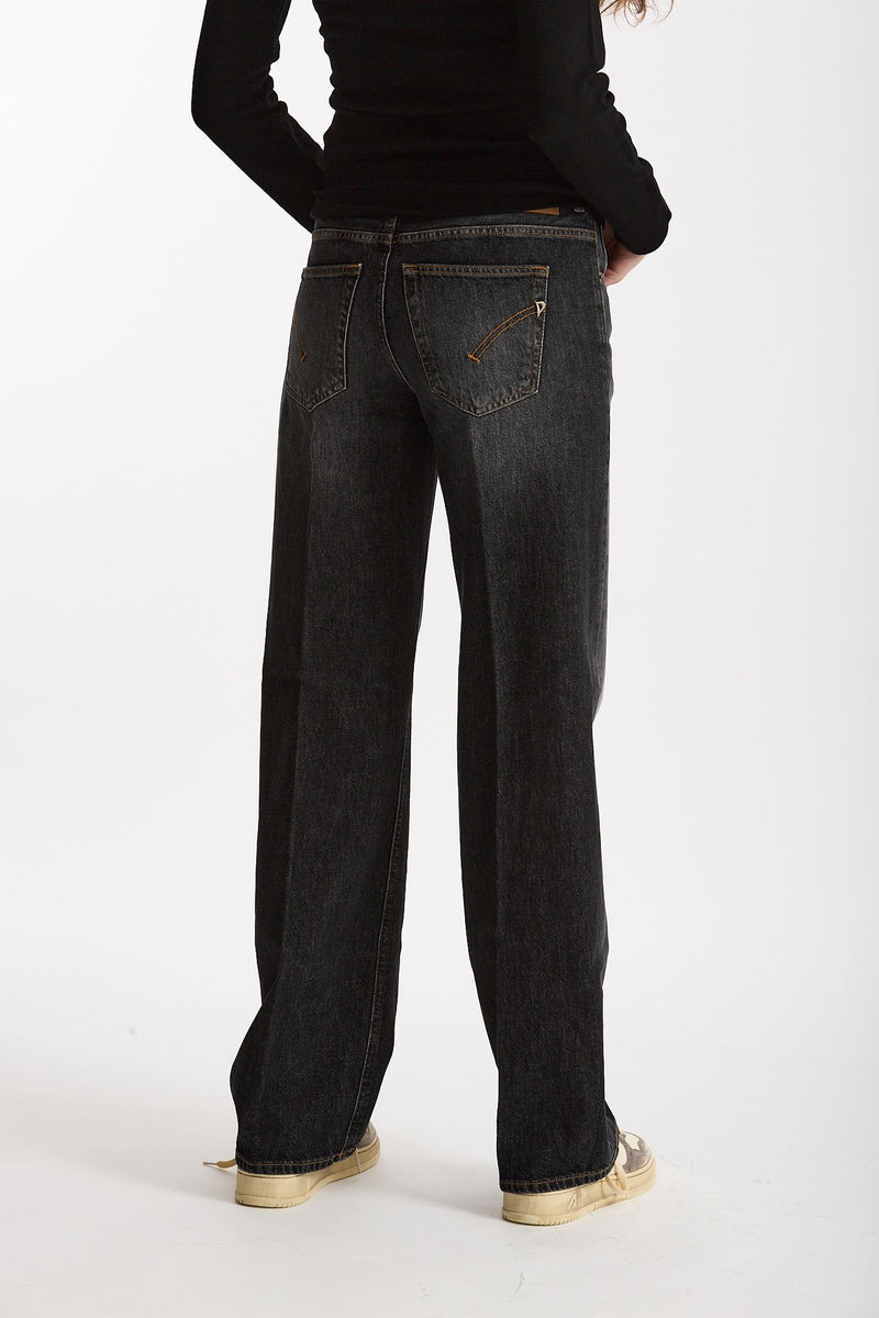 Jeans wide leg JACKLINE Lavaggio nero grigio women Dondup - 4