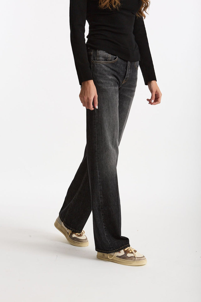 Jeans wide leg JACKLINE Lavaggio nero grigio women Dondup - 2