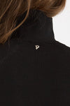 Maglia bottoni collo alto nero women Dondup - 5