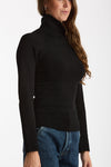 Maglia bottoni collo alto nero women Dondup - 4