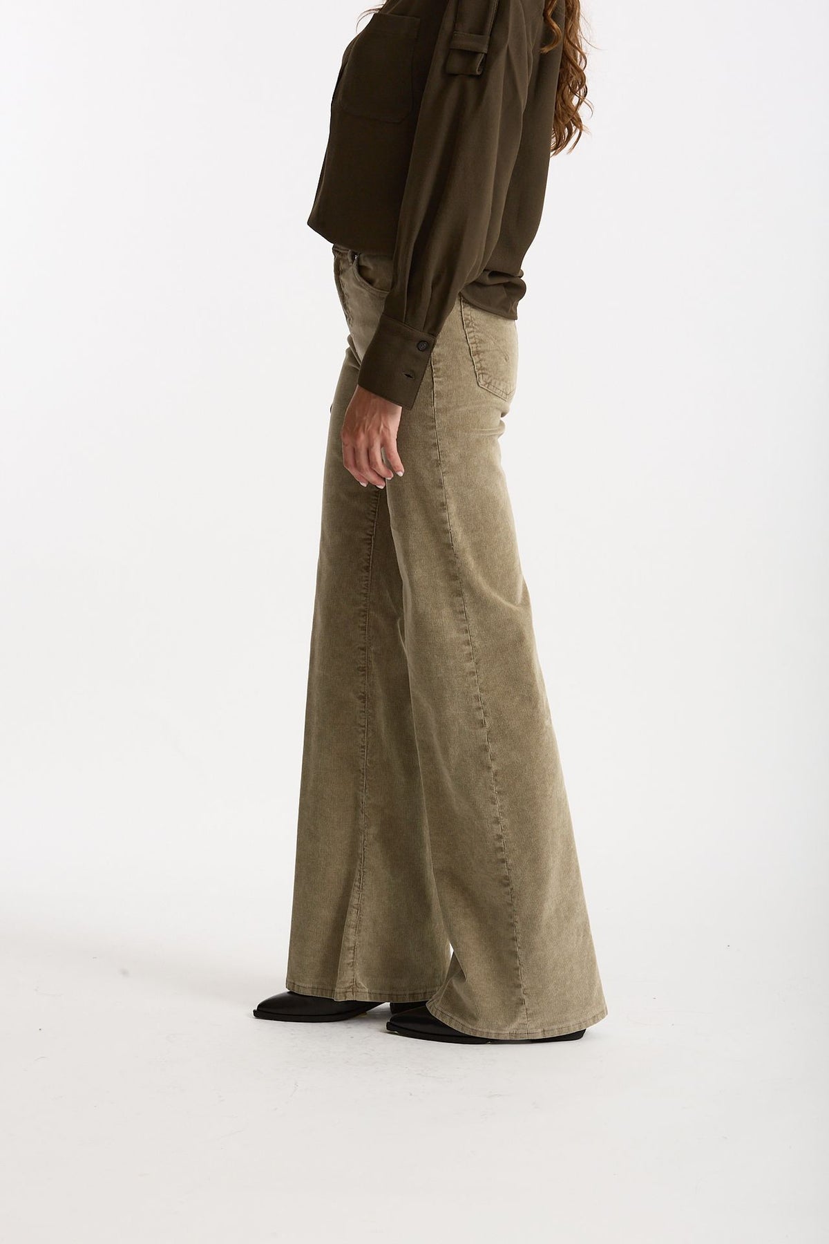 Pantalone palazzo AMBER beige women Dondup - 1