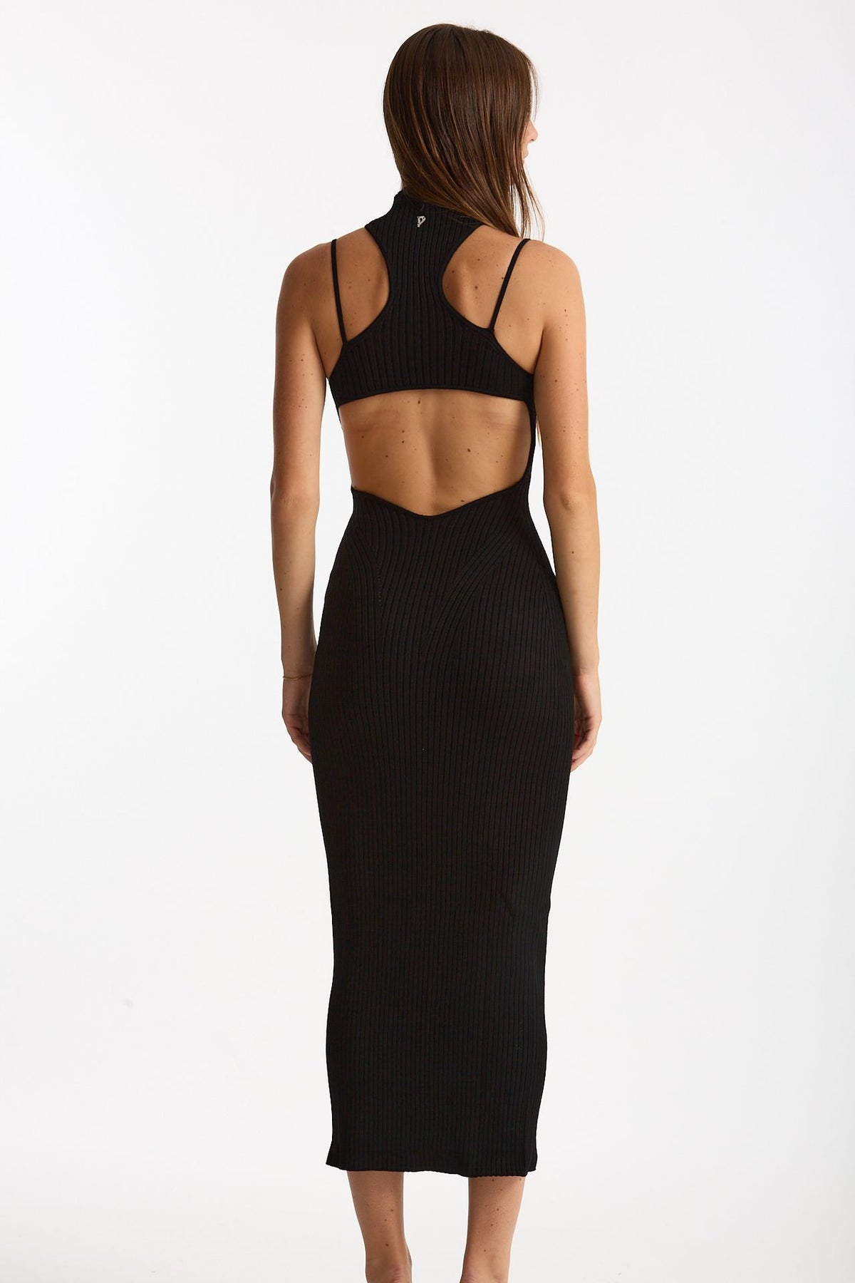 Abito a costine girocollo nero women Dondup - 2