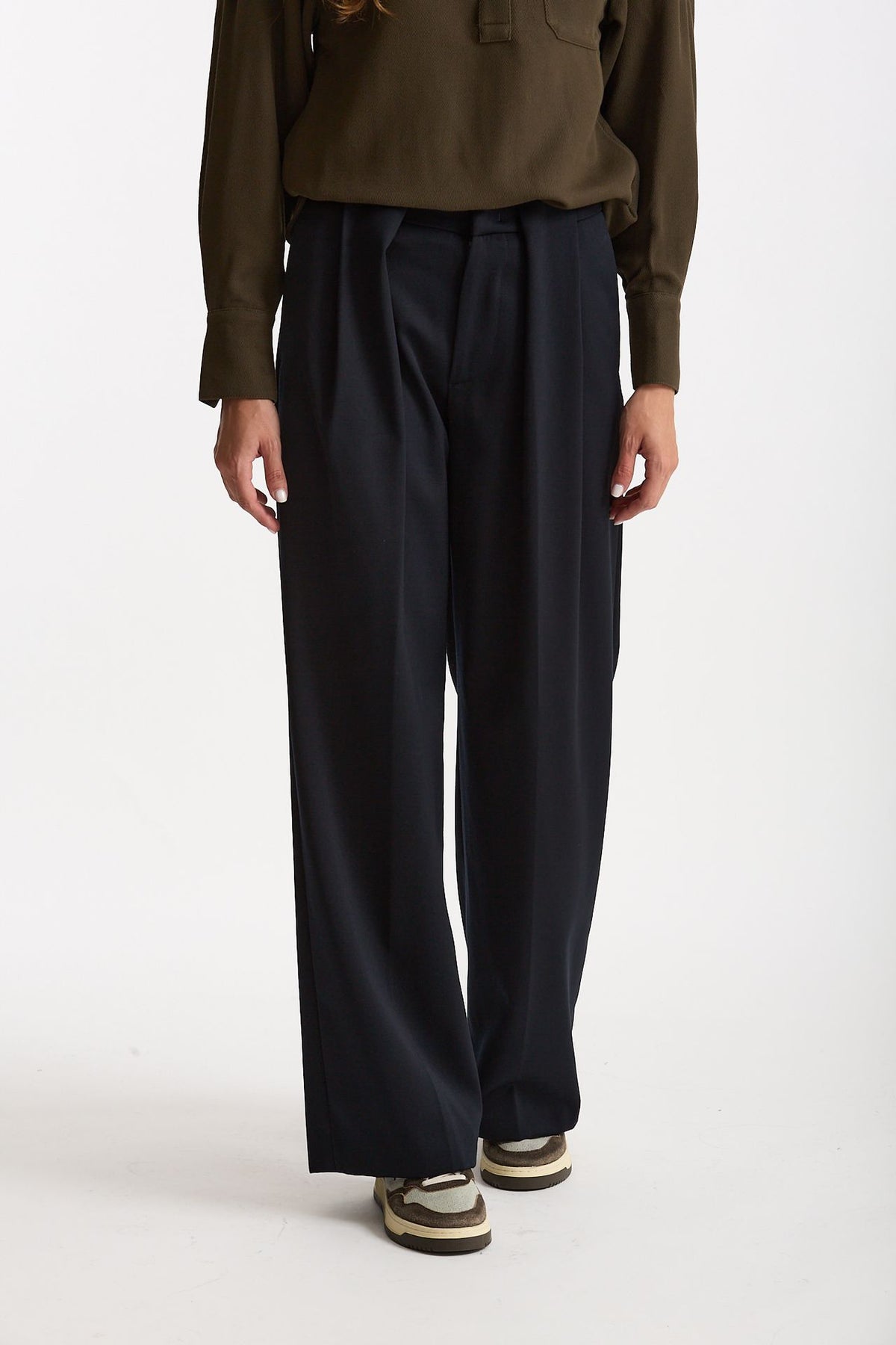 Pantalone wide leg LUCIANA blu women Dondup - 1
