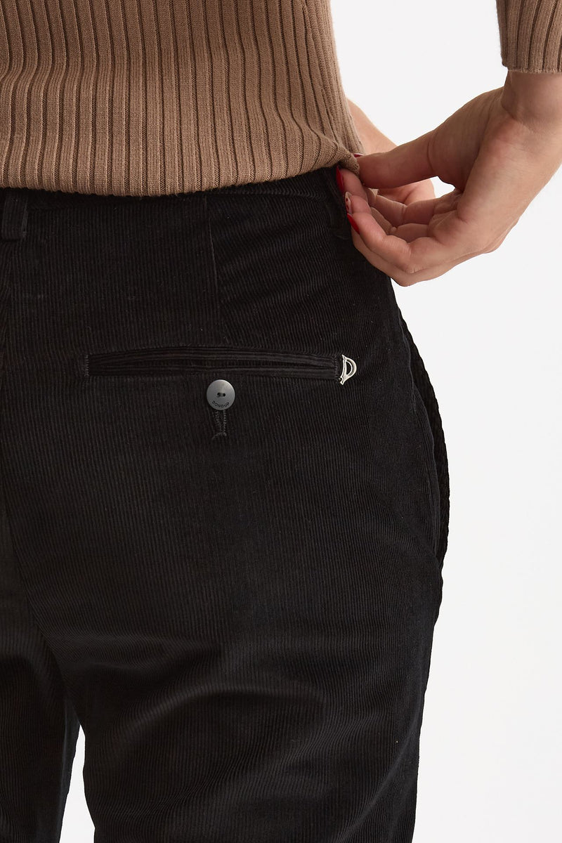 Pantalone slim in velluto NIMA nero women Dondup - 6