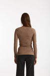 Maglia a costine scollo a v nude women Dondup - 3