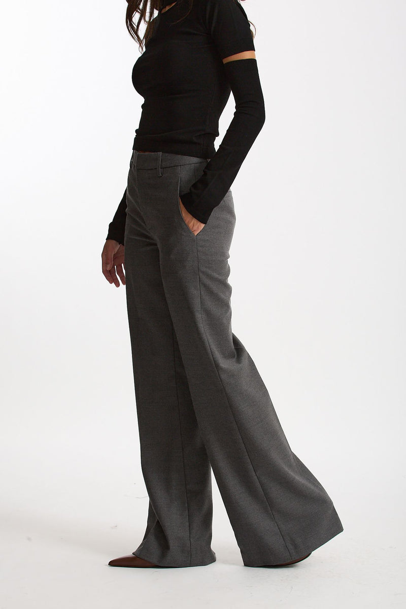 Pantalone palazzo grigio antracite women Dondup - 3