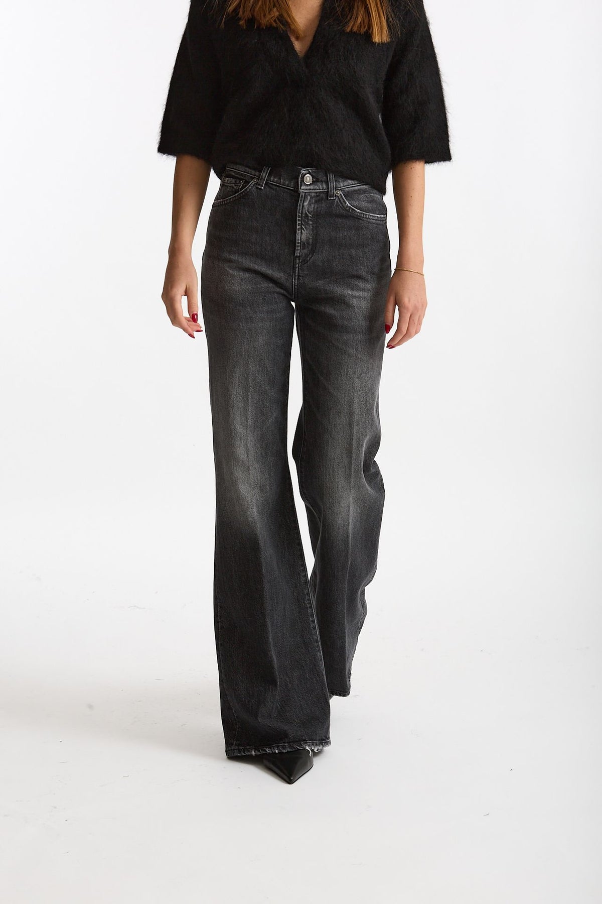 Jeans palazzo AMBER denim antracite women Dondup - 1
