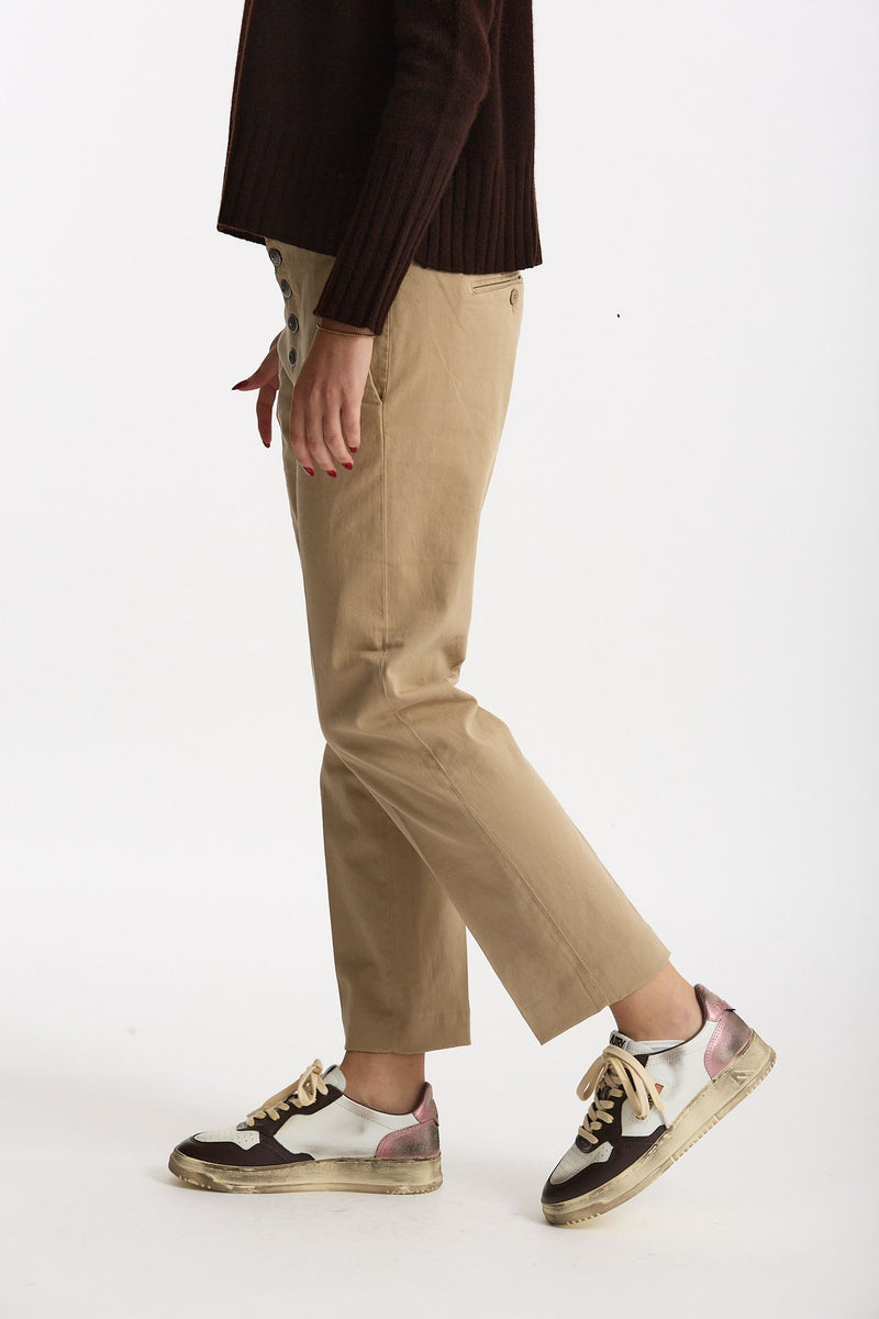 Pantalone slim NIMA in cotone beige women Dondup - 2