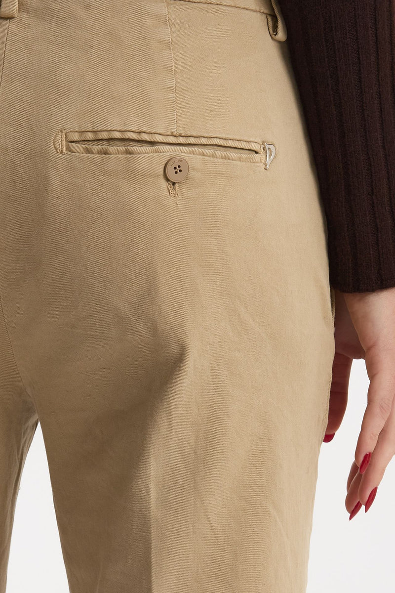 Pantalone slim NIMA in cotone beige women Dondup - 6