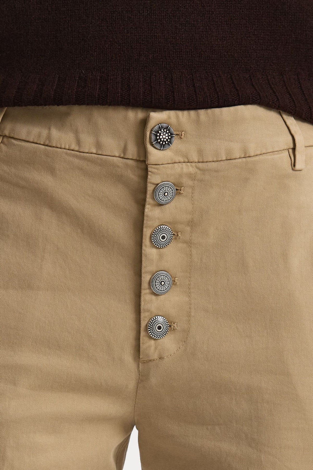 Pantalone slim NIMA in cotone beige women Dondup - 7