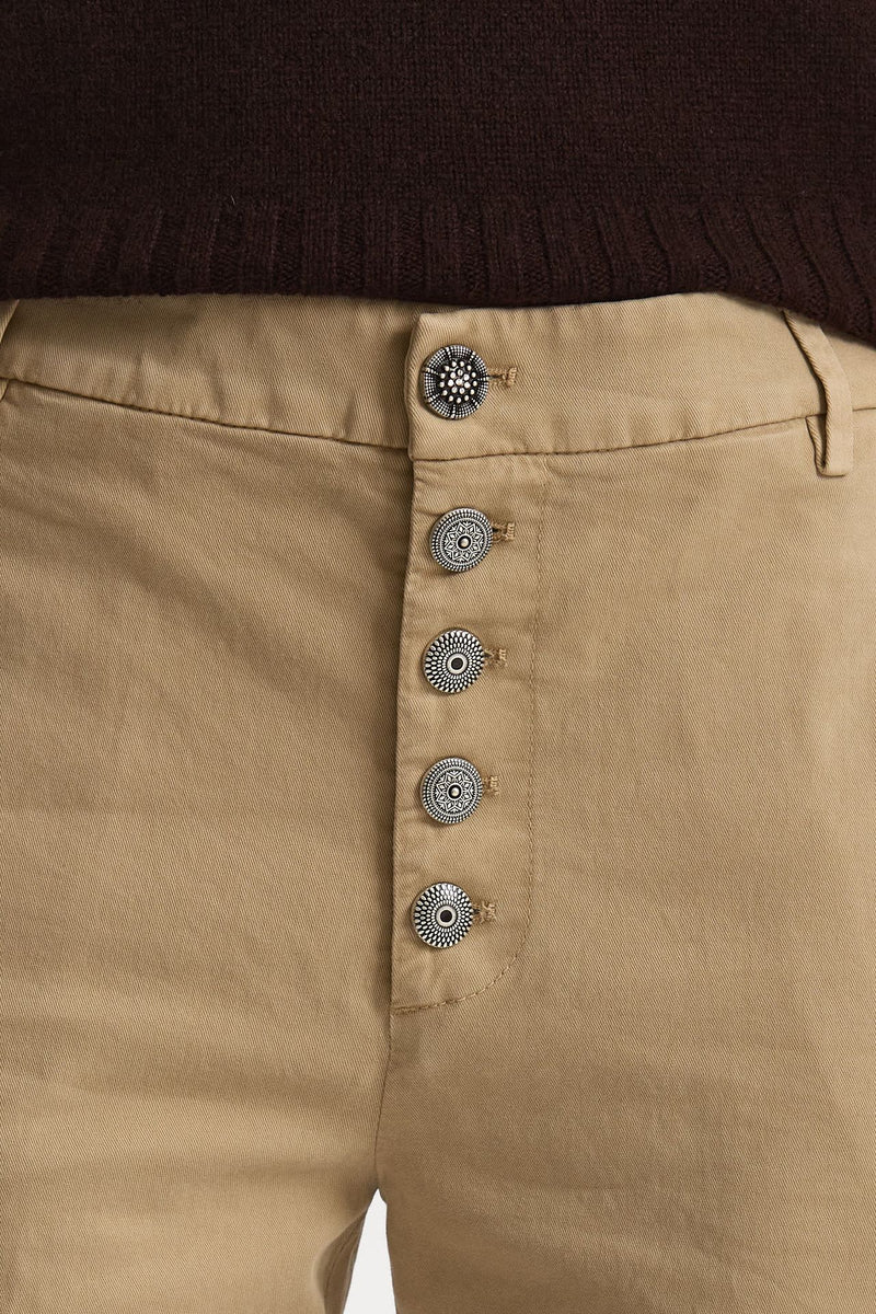 Pantalone slim NIMA in cotone beige women Dondup - 7