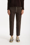 Pantalone slim NIMA in cotone marrone women Dondup - 2