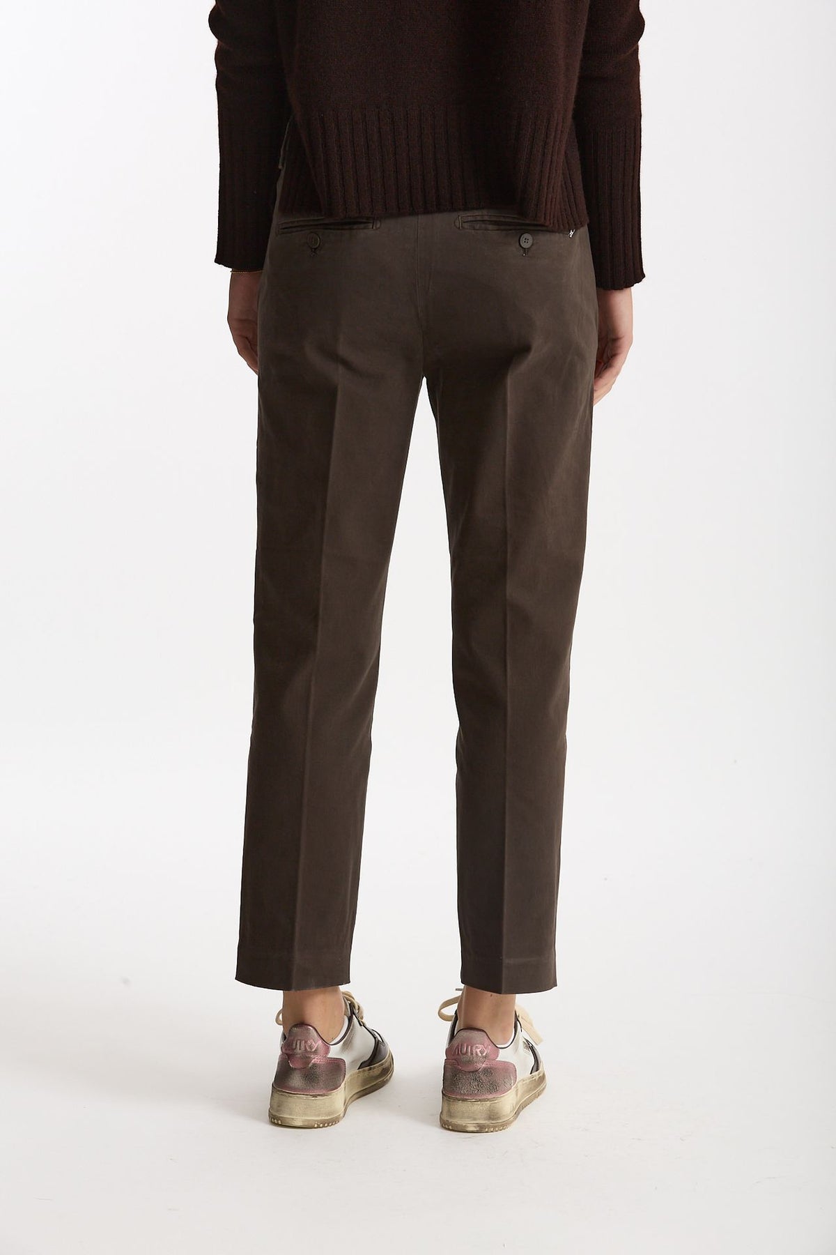 Pantalone slim NIMA in cotone marrone women Dondup - 3