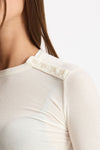 T-shirt slim ESIBIZIONISTA a costine bianco women Dondup - 2