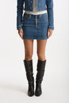 Gonna mini ESIBIZIONISTA in denim stretch women Dondup - 2