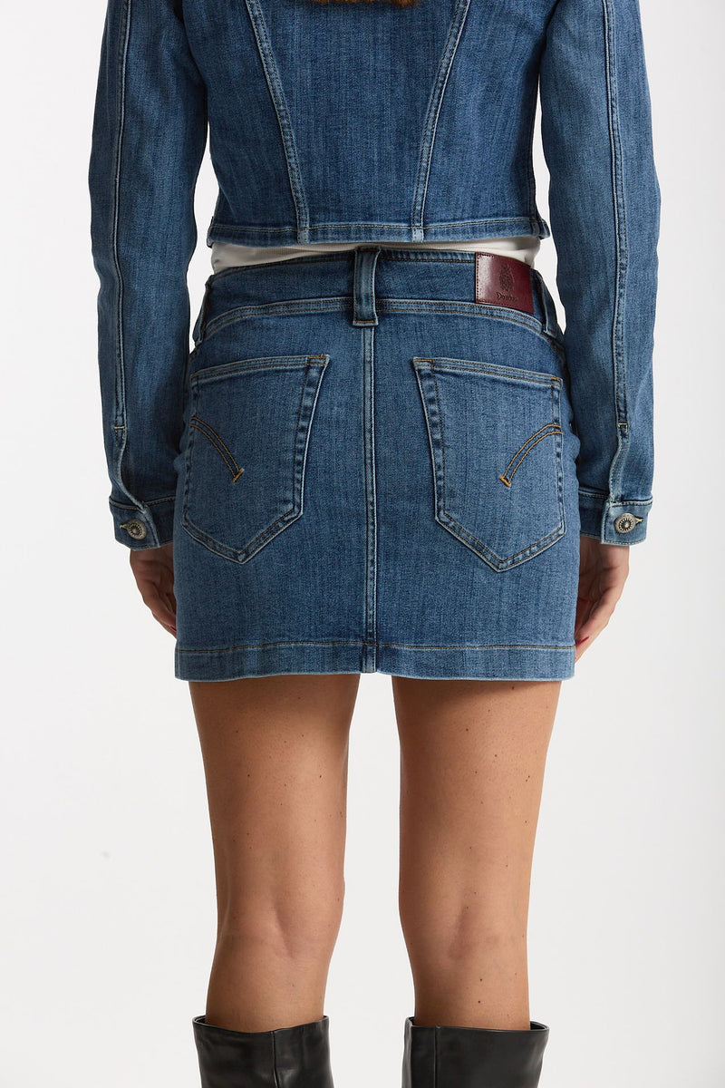 Gonna mini ESIBIZIONISTA in denim stretch women Dondup - 3