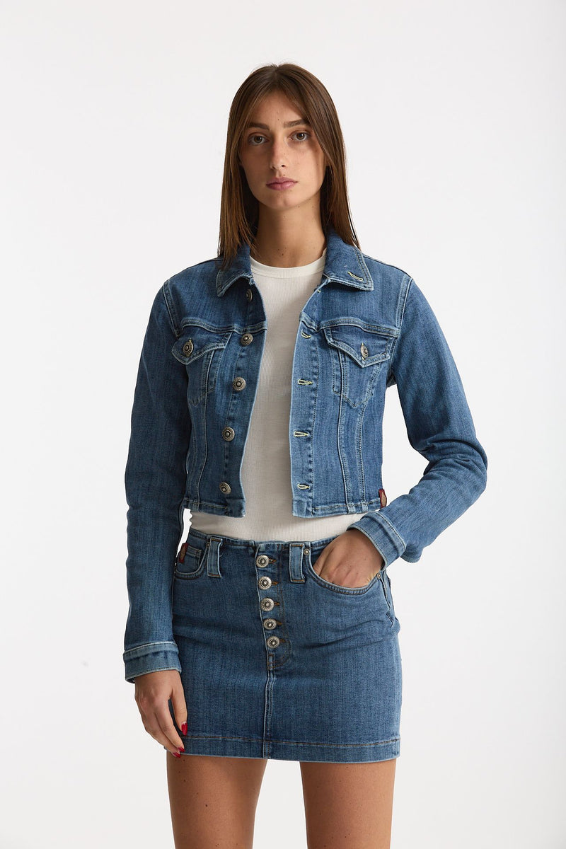 Giubbino ESIBIZIONISTA cropped in denim women Dondup - 1