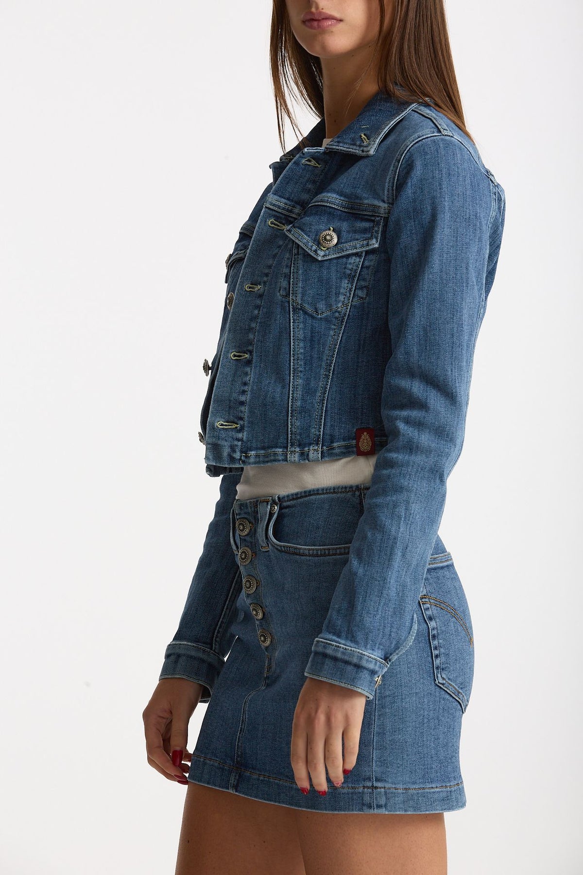 Giubbino ESIBIZIONISTA cropped in denim women Dondup - 2