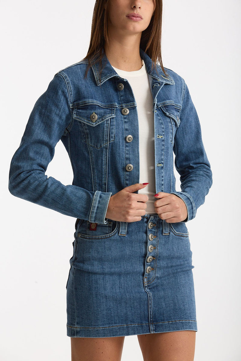 Giubbino ESIBIZIONISTA cropped in denim women Dondup - 4