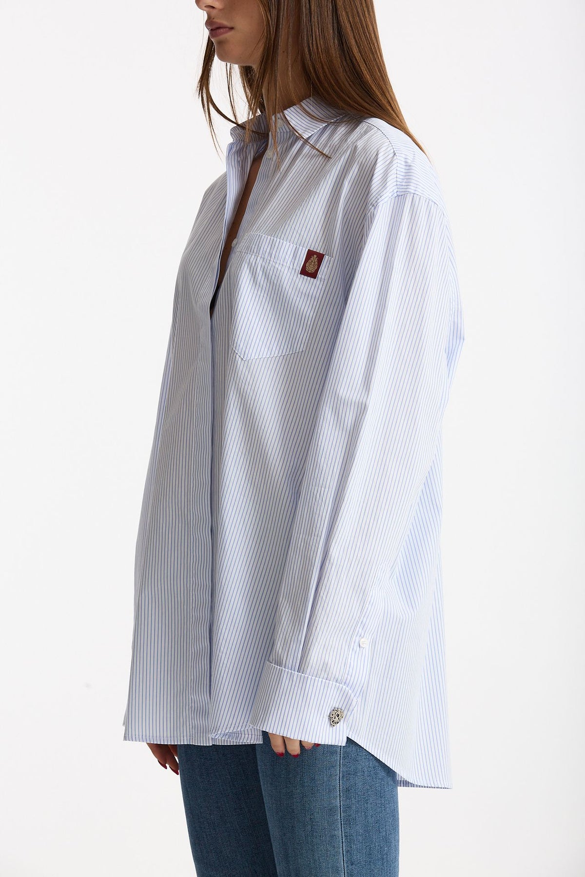 Camicia ESIBIZIONISTA over rigata bianco women Dondup - 1