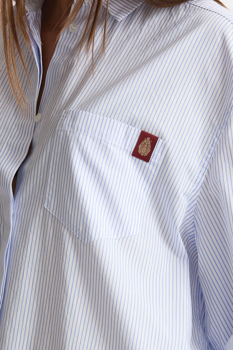 Camicia ESIBIZIONISTA over rigata bianco women Dondup - 5