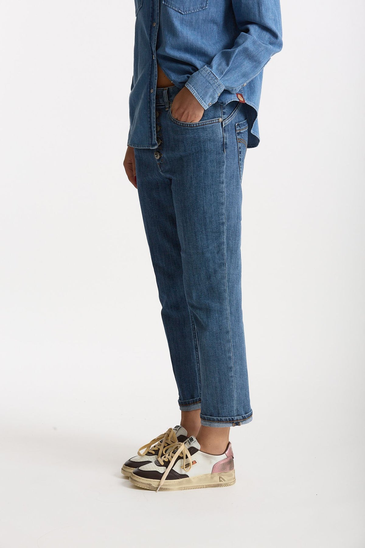 Jeans loose ESIBIZIONISTA KOONS in denim stretch women Dondup - 2
