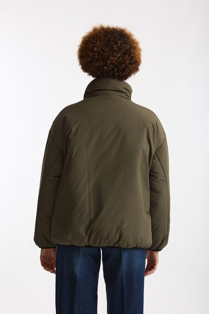 Bomber in microfibra verde militare women Fay - 3
