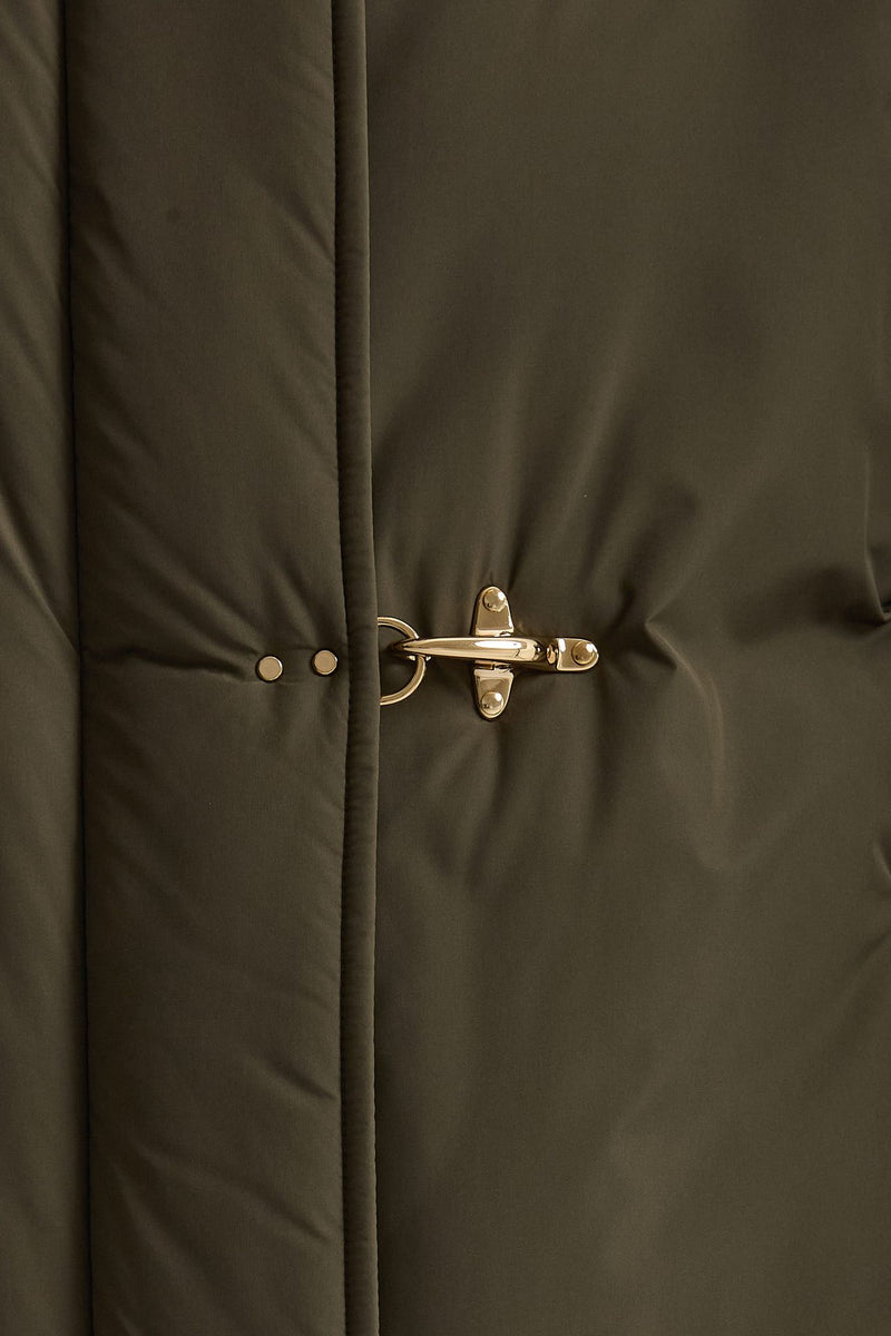 Bomber in microfibra verde militare women Fay - 5