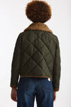 Giacca trapuntata tre Ganci verde militare women Fay - 3