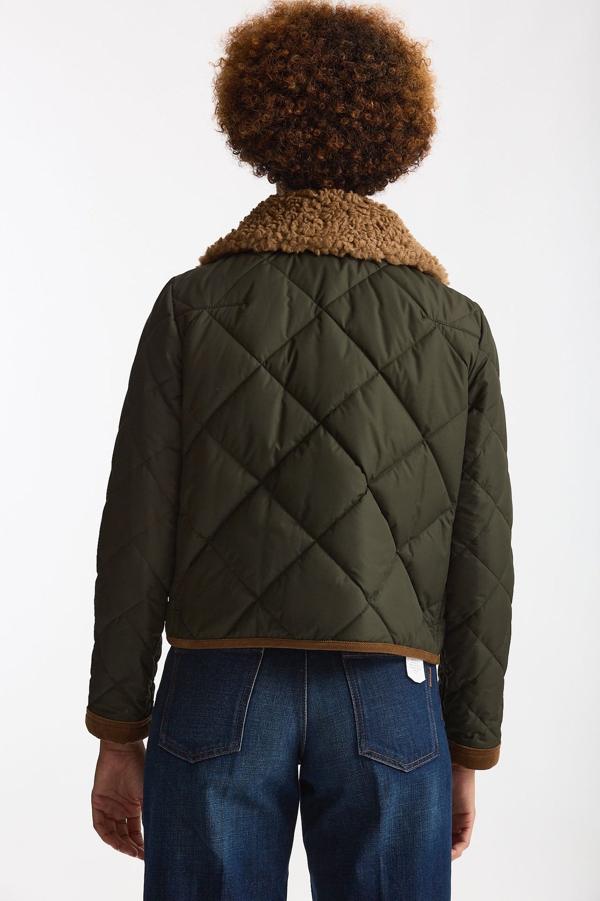 Giacca trapuntata tre Ganci verde militare women Fay - 3
