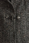 Cappa spigato in lana Mélange nero e bianco women Fay - 4