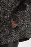 Cappa spigato in lana Mélange nero e bianco women Fay - 7