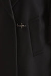 Cappa over in lana con giubbino in nylon nero women Fay - 5