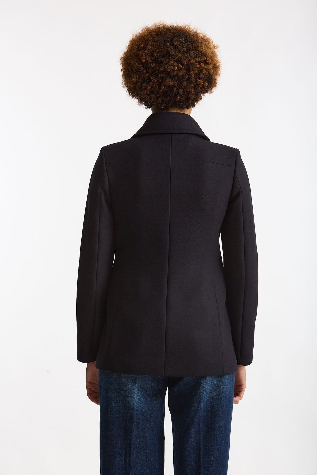 Cappotto slim in panno di lana blu women Fay - 3