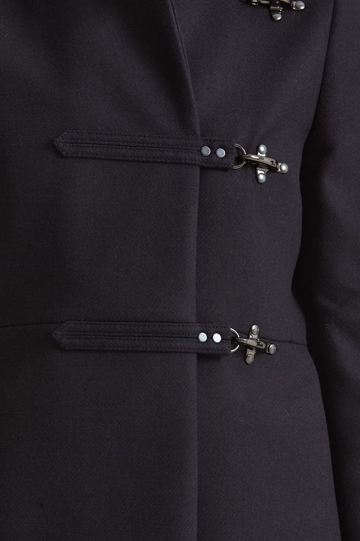 Cappotto slim in panno di lana blu women Fay - 5
